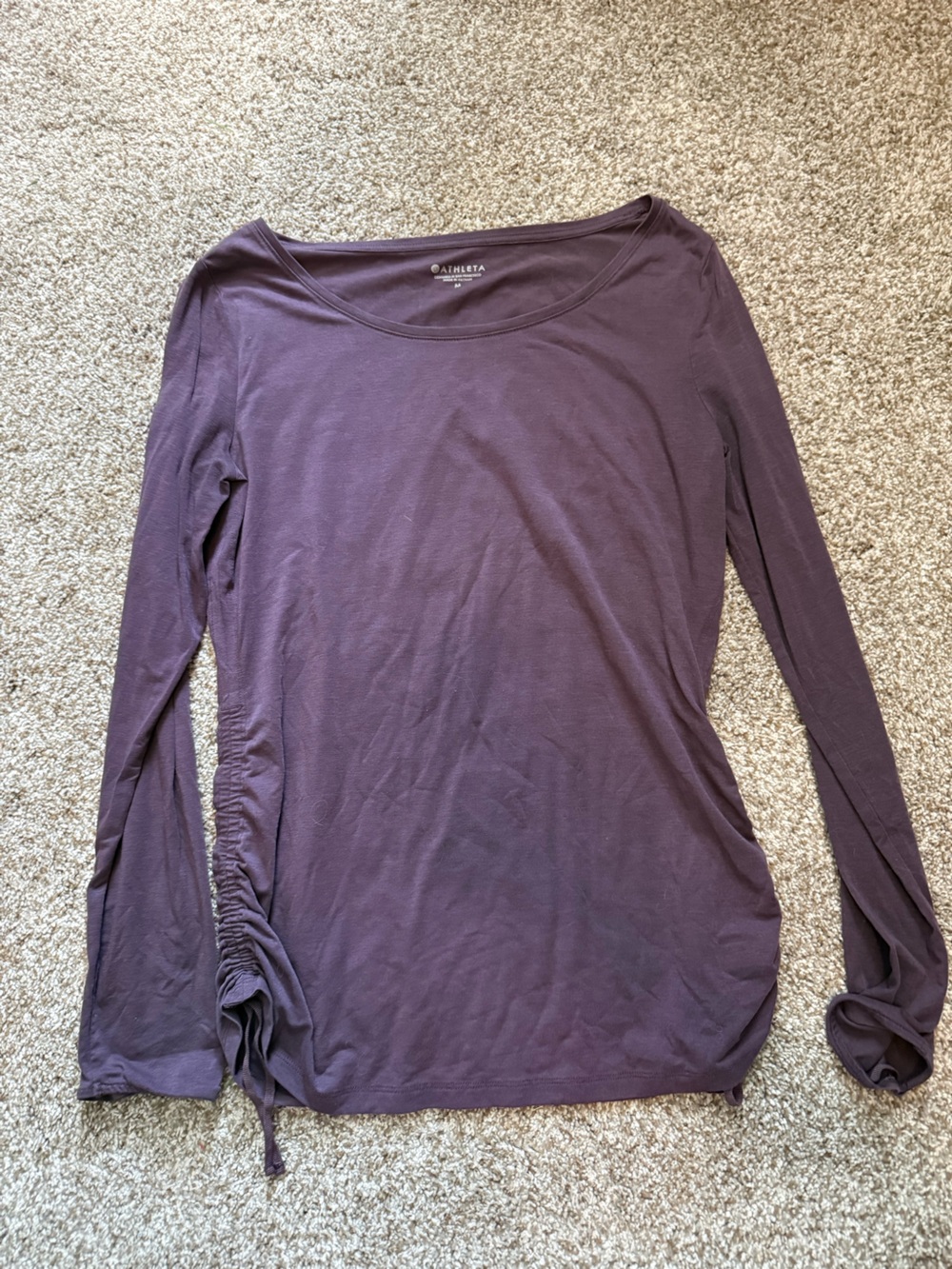Athleta Long Sleeve Crew Neck Top - Plum